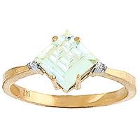 Aquamarine and Diamond Ring 1.75ct in 9ct Gold