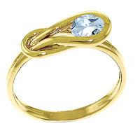 Aquamarine San Francisco Ring 0.65ct in 9ct Gold