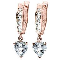 aquamarine huggie earrings 41ctw in 9ct rose gold