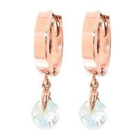 Aquamarine Huggie Drop Earrings 1.3ctw in 9ct Rose Gold