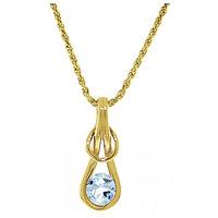 aquamarine san francisco pendant necklace 065ct in 9ct gold