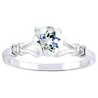 Aquamarine and Diamond Aspire Ring 1.0ct in 9ct White Gold