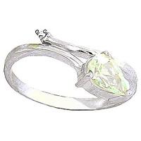 Aquamarine and Diamond Ring 0.82ct in 9ct White Gold