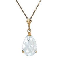 Aquamarine Belle Pendant Necklace 1.5ct in 9ct Gold