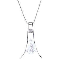 Aquamarine Eiffel Pendant Necklace 1.5ct in 9ct White Gold