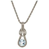 aquamarine san francisco pendant necklace 065ct in 9ct white gold