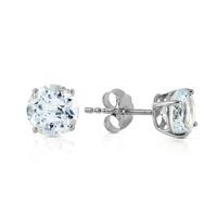 aquamarine stud earrings 095ctw in 9ct white gold