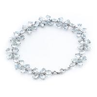 Aquamarine Blossom Bracelet 20.7ctw in 9ct White Gold