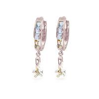 aquamarine droplet huggie earrings 295ctw in 9ct white gold