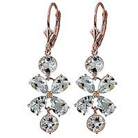 aquamarine blossom drop earrings 532ctw in 9ct rose gold