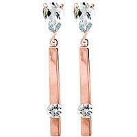 Aquamarine Bar Drop Earrings 4.25ctw in 9ct Rose Gold