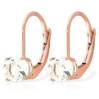 Aquamarine Boston Drop Earrings 1.2ctw in 9ct Rose Gold