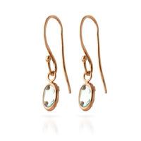 Aquamarine Allure Drop Earrings 1.0ctw in 9ct Rose Gold