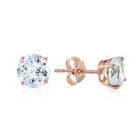 aquamarine stud earrings 095ctw in 9ct rose gold