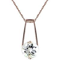 aquamarine embrace pendant necklace 145ct in 9ct rose gold