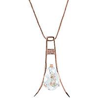 Aquamarine Eiffel Pendant Necklace 1.5ct in 9ct Rose Gold