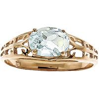 Aquamarine Catalan Filigree Ring 1.15ct in 9ct Gold