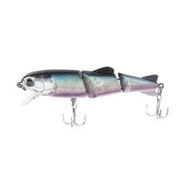 Artificial Three Jointed Minnow Fishing Lure Tackle Bionic Hard Bait Lifelike with 2 Treble Hooks