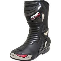 armr moto harada wp leather motorcycle boots 44 black uk 10