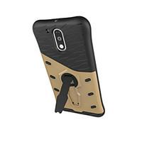 Armor Pattern TPUPC Shockproof Back Case with Stand for Motorola Moto G4/ G4 Plus/G4 Play/z/z force