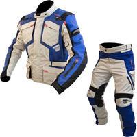 ARMR Moto Tottori Evo 2 Motorcycle Jacket & Trousers Stone Blue Kit