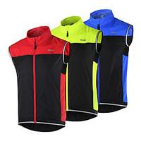 Arsuxeo Cycling Vest Women\'s Men\'s Unisex Bike Vest/Gilet Windbreakers JacketBreathable Quick Dry Windproof Reflective Strips Lightweight