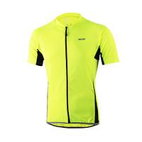 Arsuxeo Cycling Jersey Men\'s Short Sleeve Bike JerseyQuick Dry Anatomic Design Front Zipper Breathable Lightweight Materials Reflective