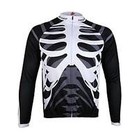 Arsuxeo Cycling Jersey Unisex Long Sleeve Bike Jersey Tops Quick Dry Anatomic Design Front Zipper Breathable Reflective Strips100%
