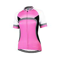 Arsuxeo Cycling Jersey Women\'s Short Sleeve Bike Jersey Tops Quick Dry Anatomic Design Front Zipper Breathable 100% PolyesterClassic