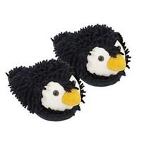aroma home fun for feet fuzzy slippers penguin