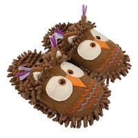 aroma home fun for feet fuzzy slippers owl