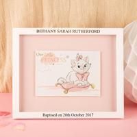 Aristocats Marie Print & Engraved Baptised On Frame