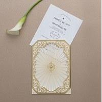 Art Deco Laser Embossed Invitations with Personalisation