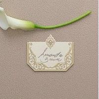 art deco laser embossed place cards