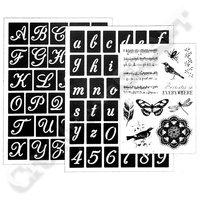 Art-C Stamps and Adhesive Stencils - Upper and Lowercase Script Alphabet 362024