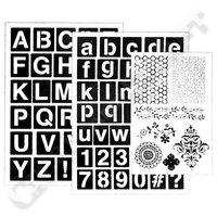 Art-C Stamp and Adhesive Stencils - Upper and Lowercase Sans Serif Alphabets - 74 Pieces 372198