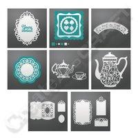 Art Deco Enchanted Tea Party Die Collection - Contains 8 Die Sets 388246