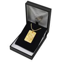 Arsenal F.c. Gold Plated Dog Tag & Chain