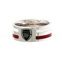 Arsenal F.c. Colour Stripe Ring Medium Official Merchandise