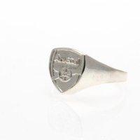 Arsenal F.c. Silver Plated Crest Ring Large