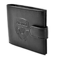 arsenal leather wallet embossed crest