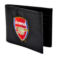 Arsenal Embroidered Black Leather Wallet