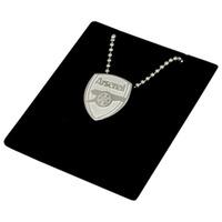 Arsenal Fc Official Stainless Steel Football Crest Pendant & Chain (one Size)