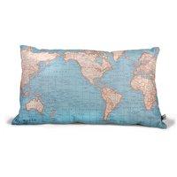 Around The World Map Cushion Rectangular