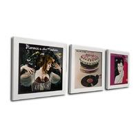 Art Vinyl Play And Display White Record Frame Triple Pack