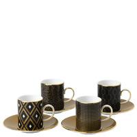 Arris Espresso Cup and Saucer (Set of 4)