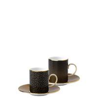 arris espresso cup and saucer pair spherecrackle