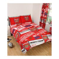 Arsenal FC Patch Double Duvet Cover and Pillowcase Set
