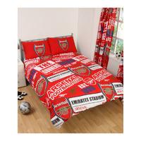 arsenal fc patch double duvet cover and pillowcase set