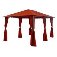 Arabian Deluxe 3m x 4m Rectangular Gazebo in Burgundy